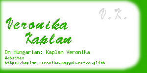 veronika kaplan business card